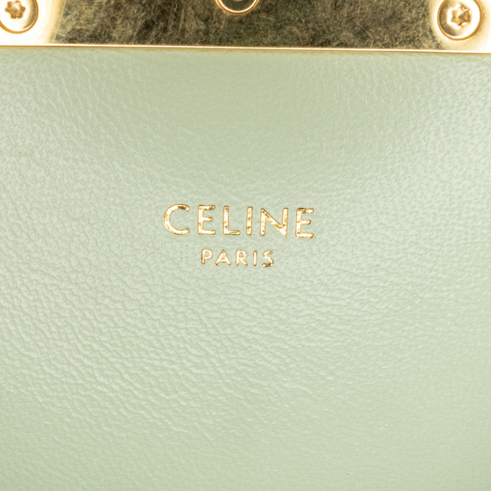 Pre-Loved Celine Teen Triomphe Coated Canvas and Calfskin Triomphe Crossbody - Picture 5 of 8